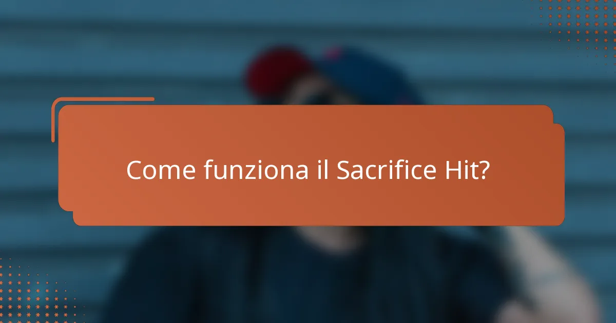 Come funziona il Sacrifice Hit?